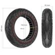 10"-os tömör piros pöttyös gumi elektromos rollerhez 10x2.50