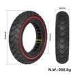 Ulip 10"-os tömör gumi - piros csíkkal - elektromos rollerhez 10x2,125 (belső szélesség 36 mm)