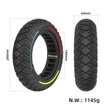 250x64  tömör gumi elektromos rollerhez - színes csíkkal - 10"