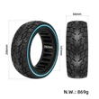 8,5"-os kék csíkos tömör gumi elektromos rollerhez + 25 cm feszítőrúd - 8.5x2.5 - belső szélesség: 56 mm