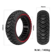 10"-os tömör gumi piros csíkkal - 10x2.70-6.5 (10x2.75)- elektromos roller alkatrész