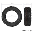 TUOVT elektromos roller 10x3-as külső terep gumi - 255x80 - Kukirin G2 Max, G2 Master