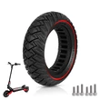 Ulip 10x3/255x80(80/65-6)  tömör gumi elektromos rollerhez - piros csíkkal - 10"