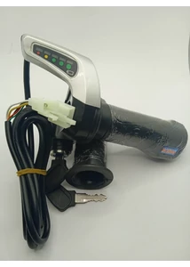 Markolatos gázkar - Elektromos roller alkatrész - Gyújtáskapcsolóval - 48V