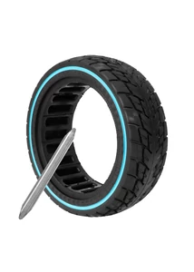 8,5&quot;-os kék csíkos tömör gumi elektromos rollerhez + 25 cm feszítőrúd - 8.5x2.5