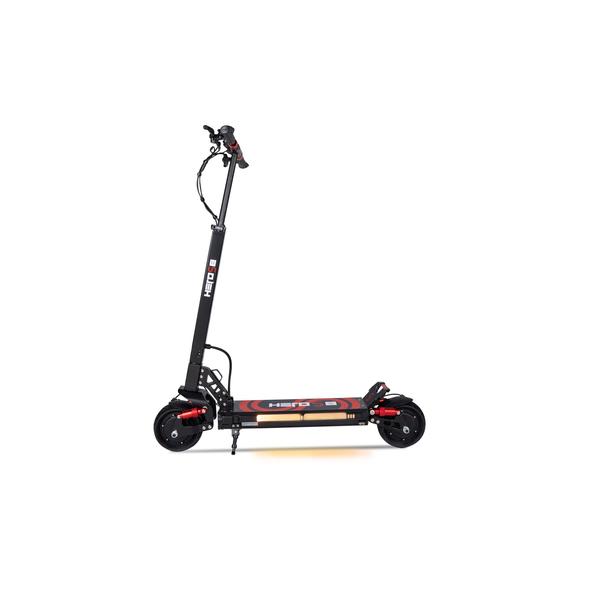 Hero S8 Fekete - 800W - 16Ah - Eső és porálló elektromos roller széles, felfújható gumikkal