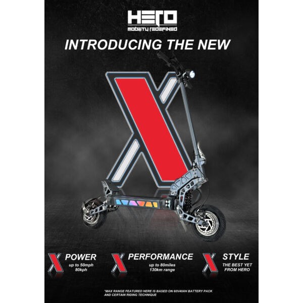 Hero X elektromos roller - 60V - 2x1200W - 30Ah