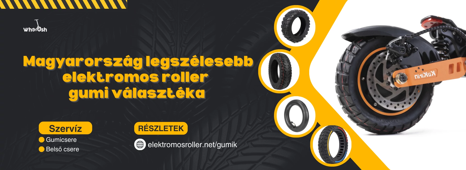 Whoosh elektromos roller gumi